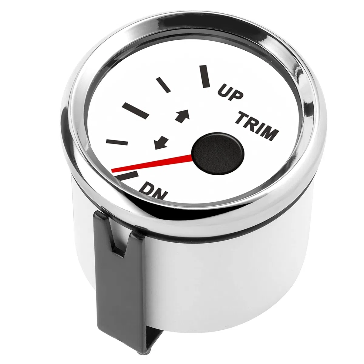 Trim Gauge IP67 a prueba de, Yosoo de agua 9-32 V CC 52 mm Indicador de equilibrio de compensación de barco para barco Yacht Marine(Marco plateado sobre blanco)