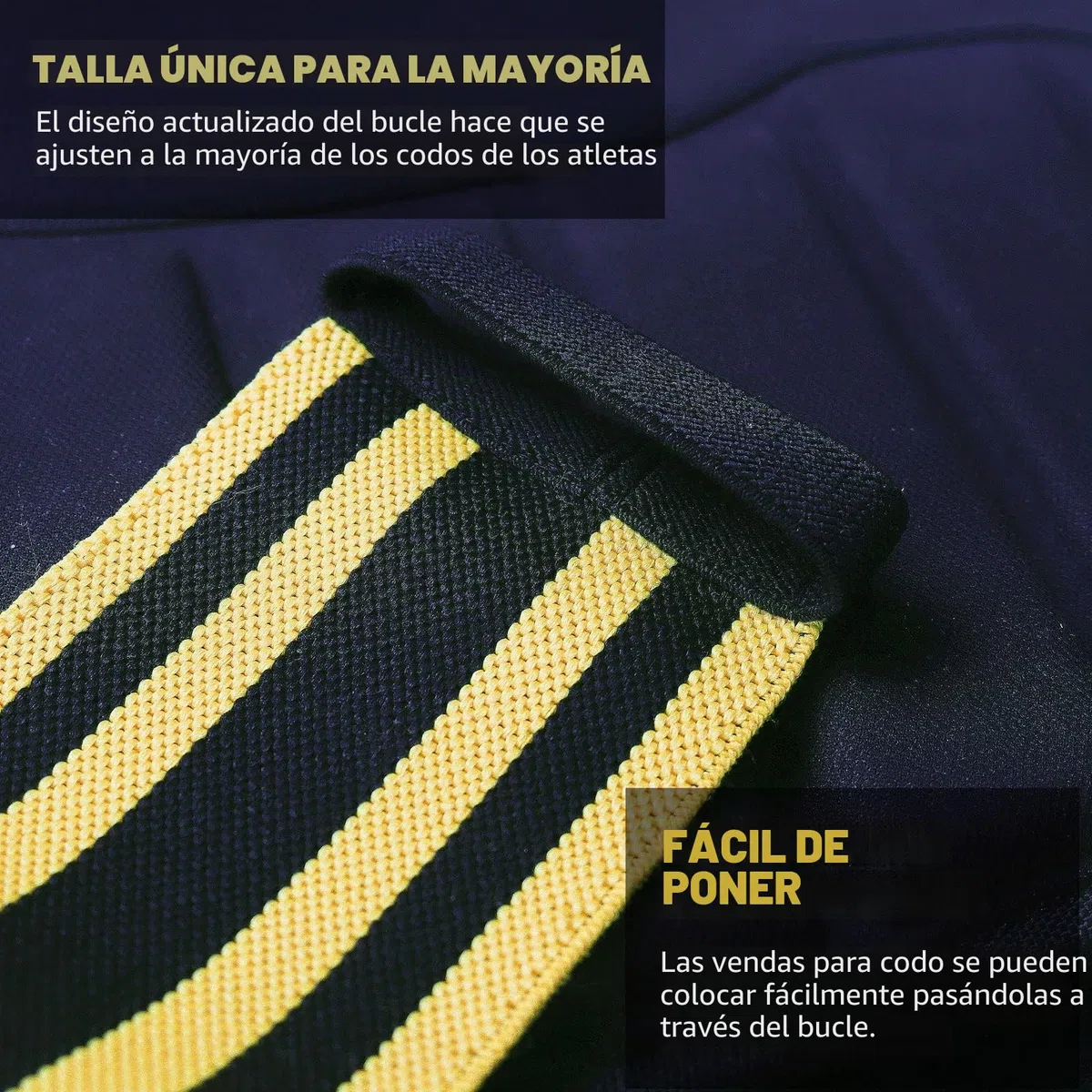 TAVIEW Coderas para Levantamiento de Pesas (1 par), Soporte elástico de Codo de 120cm y Levantamiento de Pesas de compresión, Fitness, Entrenamiento Cruzado y Entrenamiento de gimnasi
