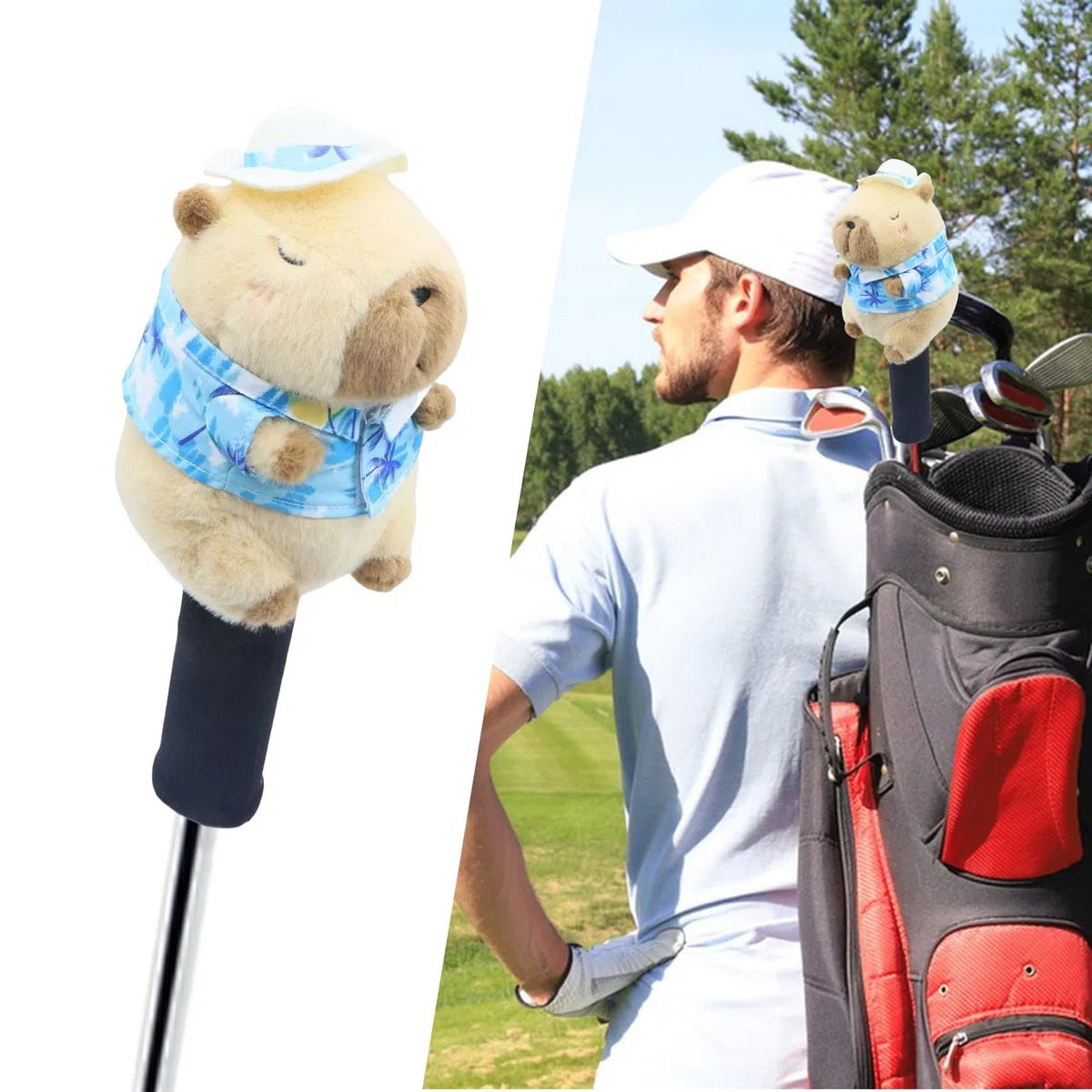 Fundas para Cabezas De Palos De Golf | Diseño De Peluche con Animales Protección,Fundas De Driver De Golf Numeradas 3 Y 5 | para Tees, Marcador De Bolas, Deportes De Equipo, Vacaciones,