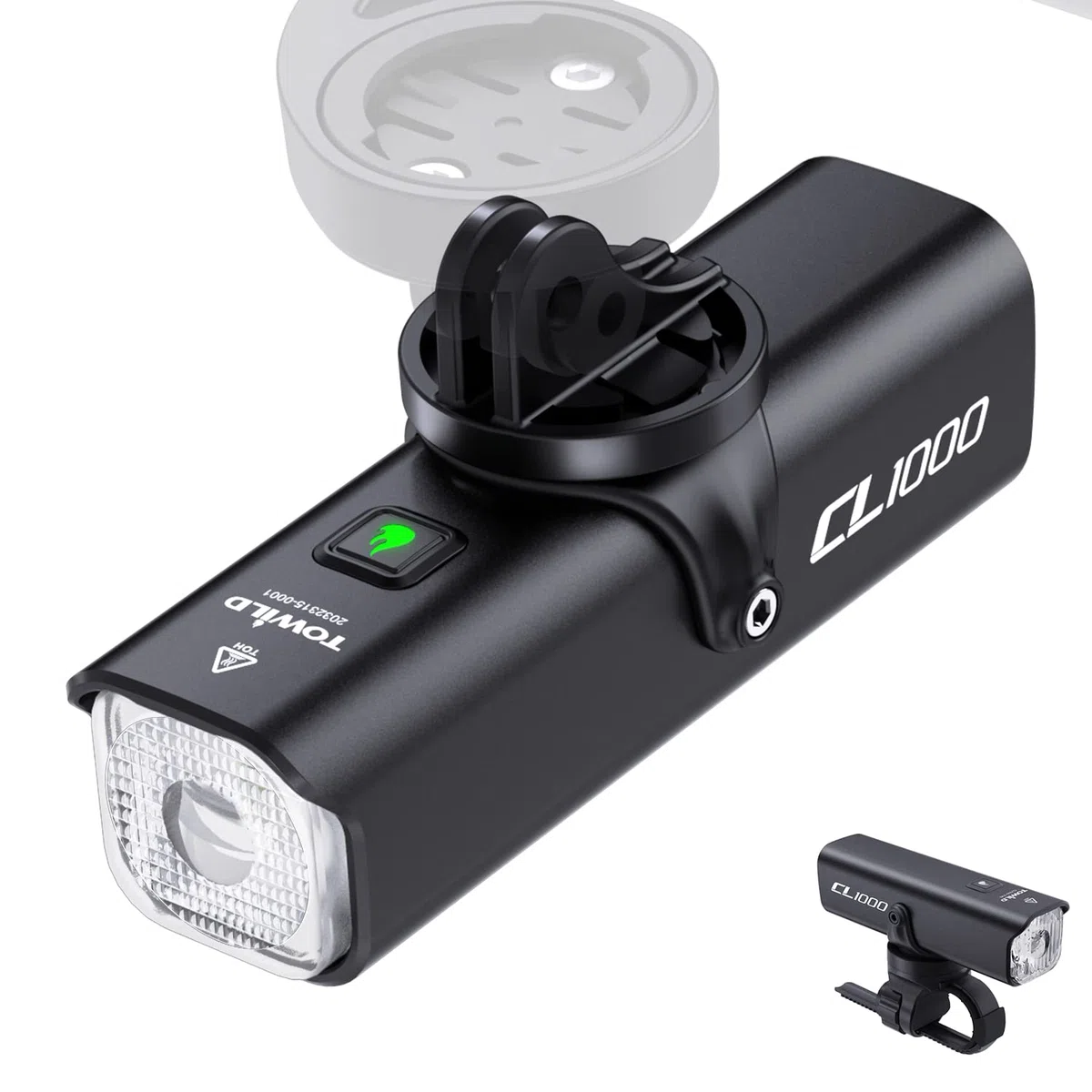 towild CL600/CL1000 Luz Bicicleta, 600/1000 Lúmenes Inteligente Luces Delantera Bicicleta LED para Desplazamiento, Recargable Impermeable IPX6 para Conducción Nocturna, 2600/4000 mAh