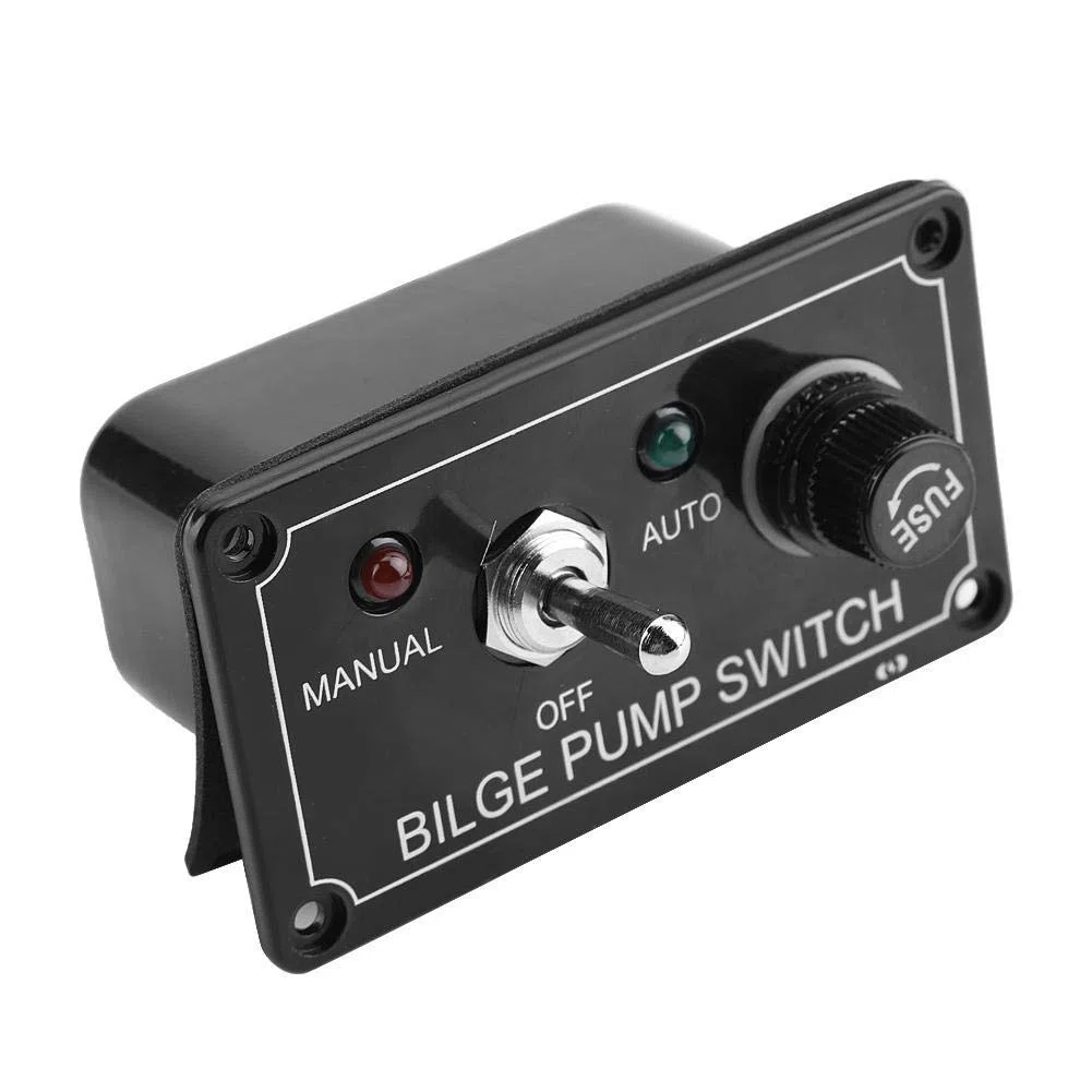 Interruptor De La Bomba De Achique, Indicador Led De 12 V Dc Panel Del Interruptor De La Bomba De Achique Manual/Apagado/Automático Para Barco Marino