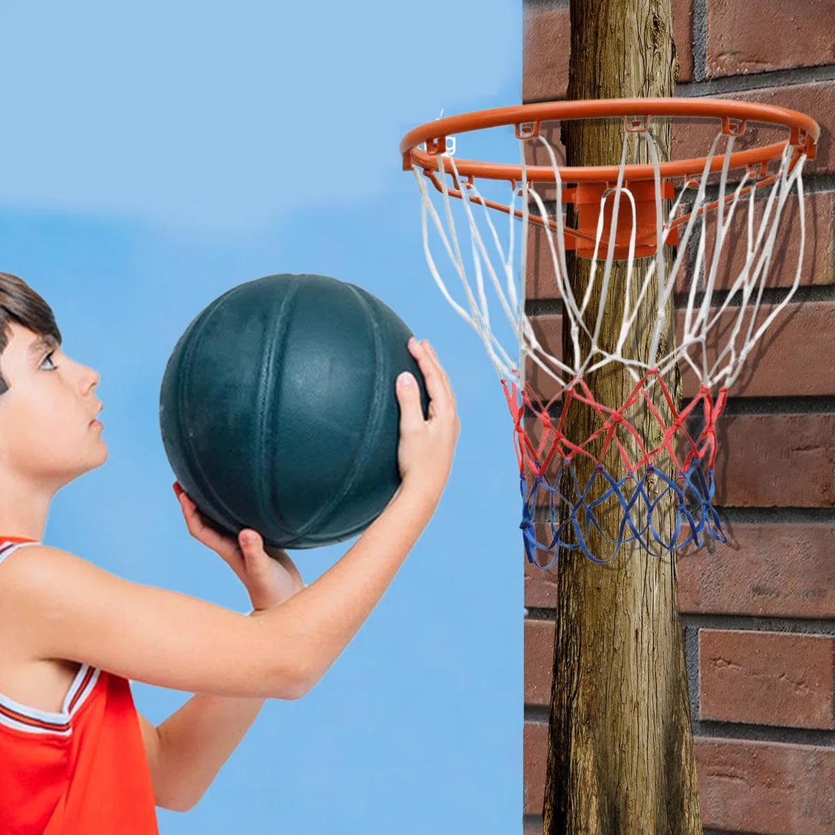Canasta de baloncesto para adultos, canasta de baloncesto de acero, llanta de baloncesto multiusos de acero, borde de baloncesto resistente, resistente al desgaste, para patio trasero, entrada