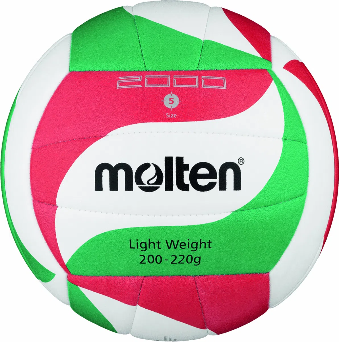 Molten VM2000 Balón de Voleibol White/Green/Red 5