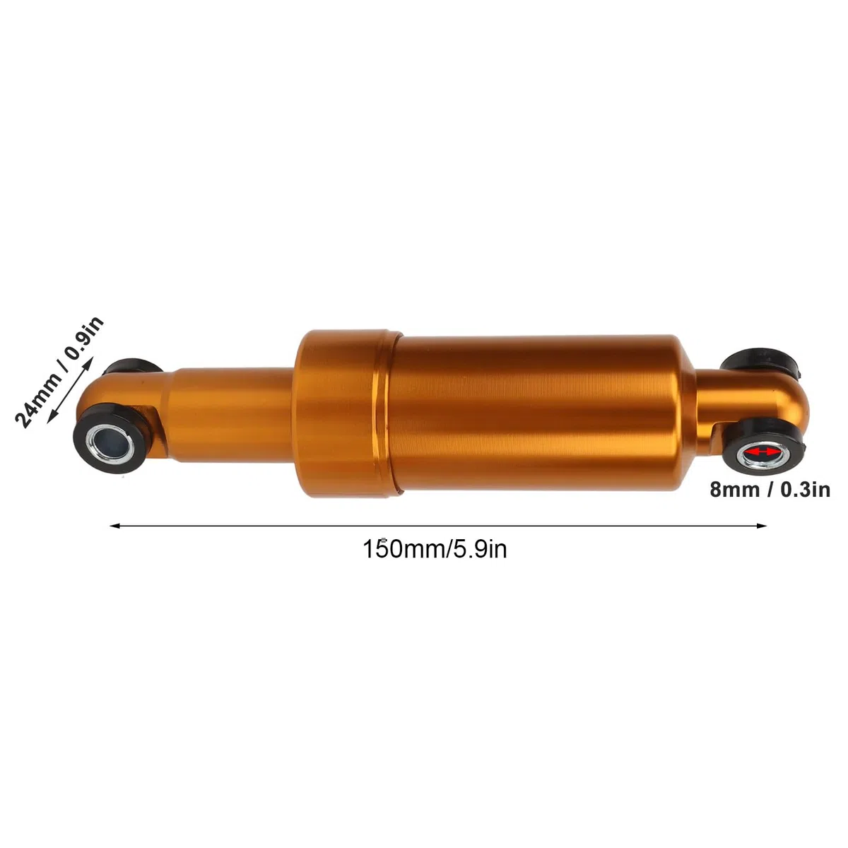 Amortiguador de Bicicleta eléctrica, Amortiguador Trasero de Scooter de 150 mm Amortiguador de Aluminio de 750 LB para Bicicletas eléctricas de Scooter Plegables