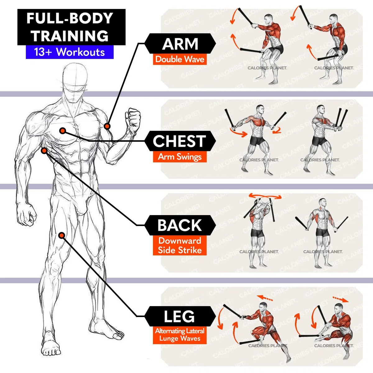 1 cuerda de batalla sin cuerda para gimnasio en casa, entrenamientos HIIT, entrenamiento cardiovascular de bajo impacto