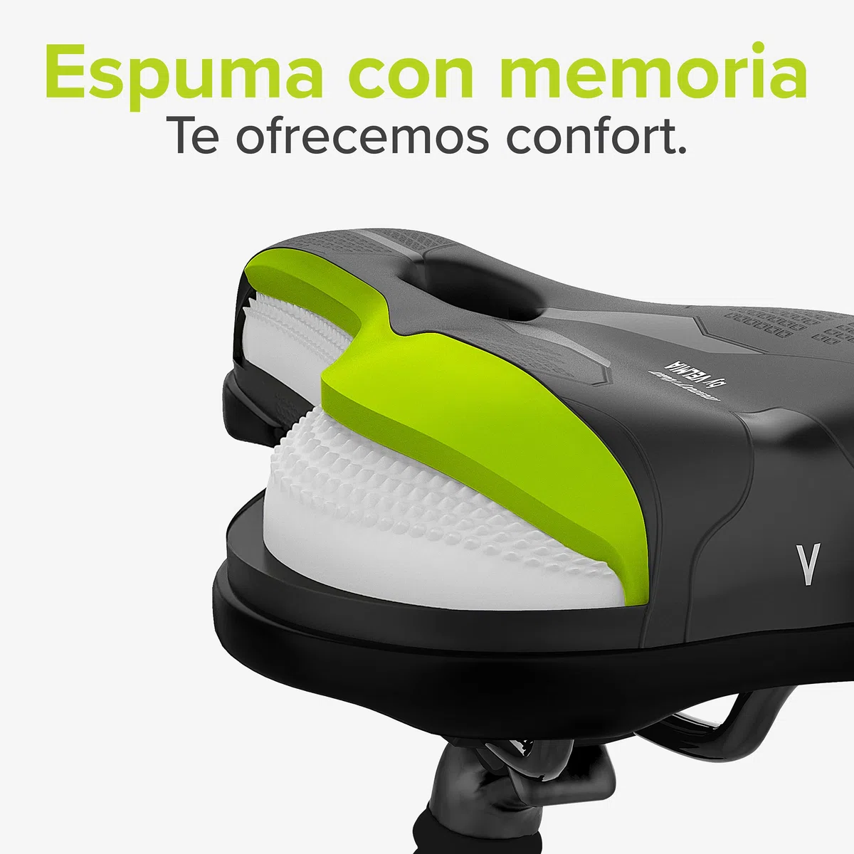 VELMIA Sillín de Bicicleta de Montaña, Trekking y Ciudad - Sillín Bicicleta Muy Cómodo Hombre y Mujer | Impermeable y Transpirable, Ergonómico, Espuma de Memoria, Antiprostático | Diseñado en Alemania