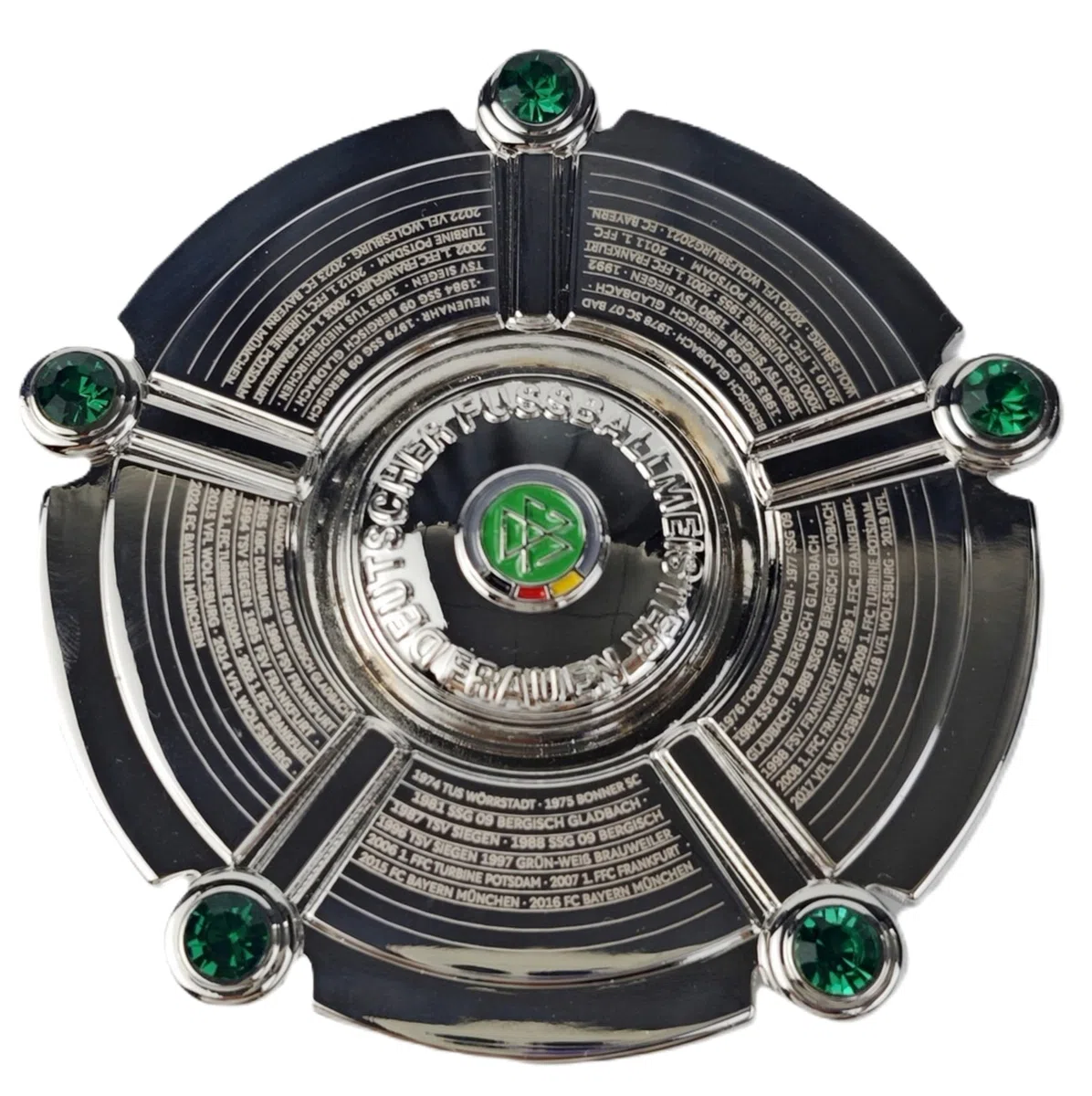 DFB Mujer Bundesliga Maestro 100 mm Metal | Licencia Oficial DFB | Caja de regalo y holograma Certificado de autenticidad | Grabados maestros | Exclusivo Trofeo de Fútbol