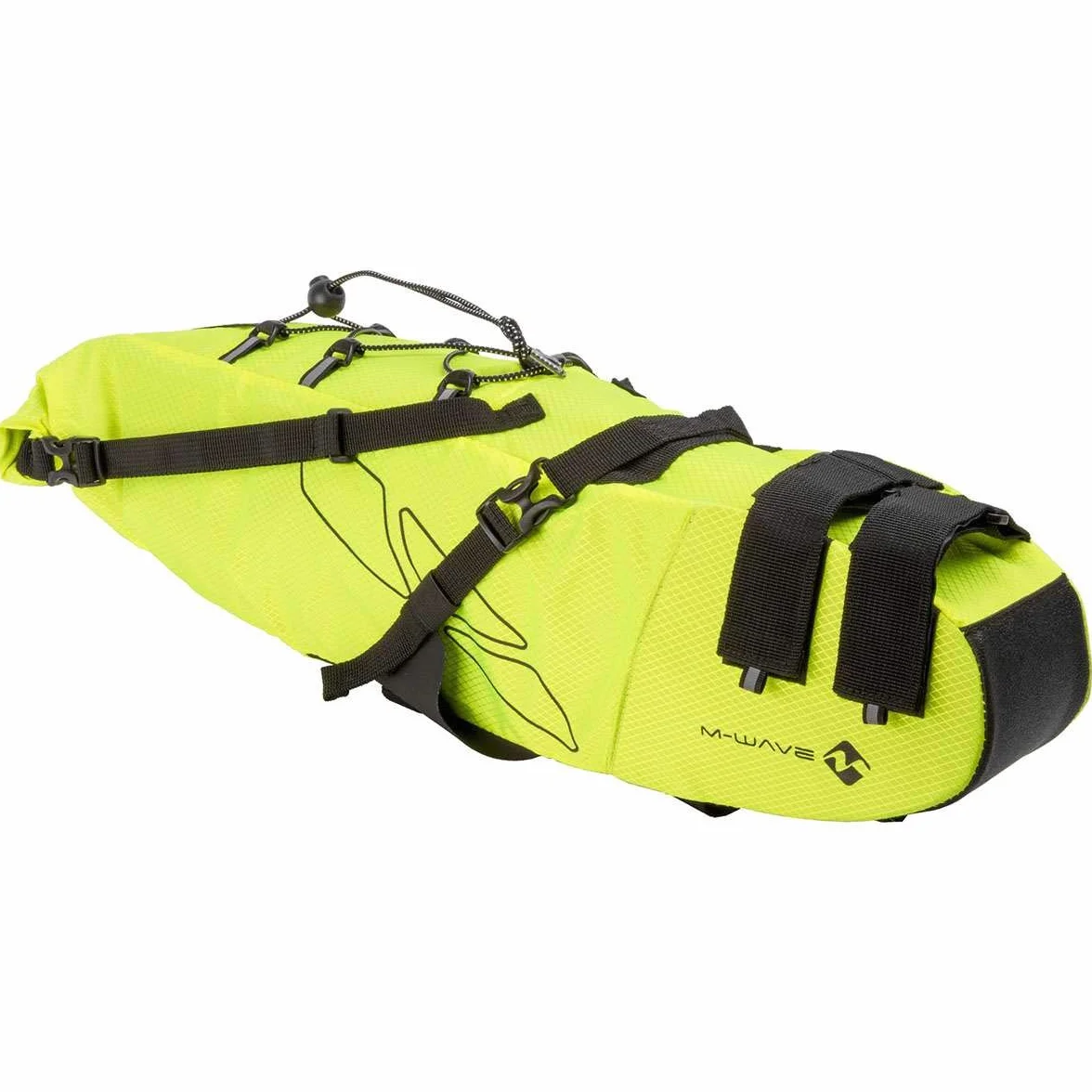 Bolsa para sillín M-Wave BP Saddle, Color Negro, Aprox. 53 x 13 x 15 cm.