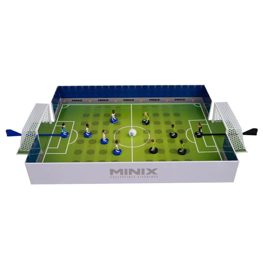 BANDAI, Minix Collectible Figurines, Juego de fútbol Real Madrid, Juego con 5 Jugadores, Recrea los Mejores Momentos del Fútbol, Idea de Regalo para Niños y Adultos, Fans de fútbol (MN17386)