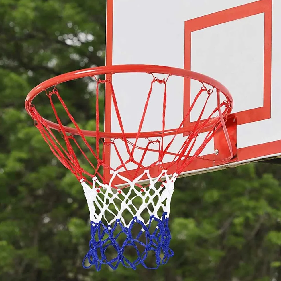 Bakaji Cesta de Baloncesto - Bola - Canasta reglamentaria de Pared - Tablero - Anillo de Metal con Red de Nailon - Diámetro 45 cm - Exterior - Kit de Montaje Incluido - Juego Deportivo