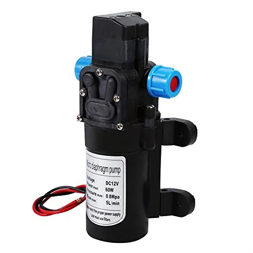 Ejoyous Bomba de Agua Autocebante, Bomba de Agua de Diafragma DC12V Bomba de Pulverización de Alta Presión Diafragma Autocebante Bomba de Camping 5L / Min para Limpieza Caravana Barco Jardín
