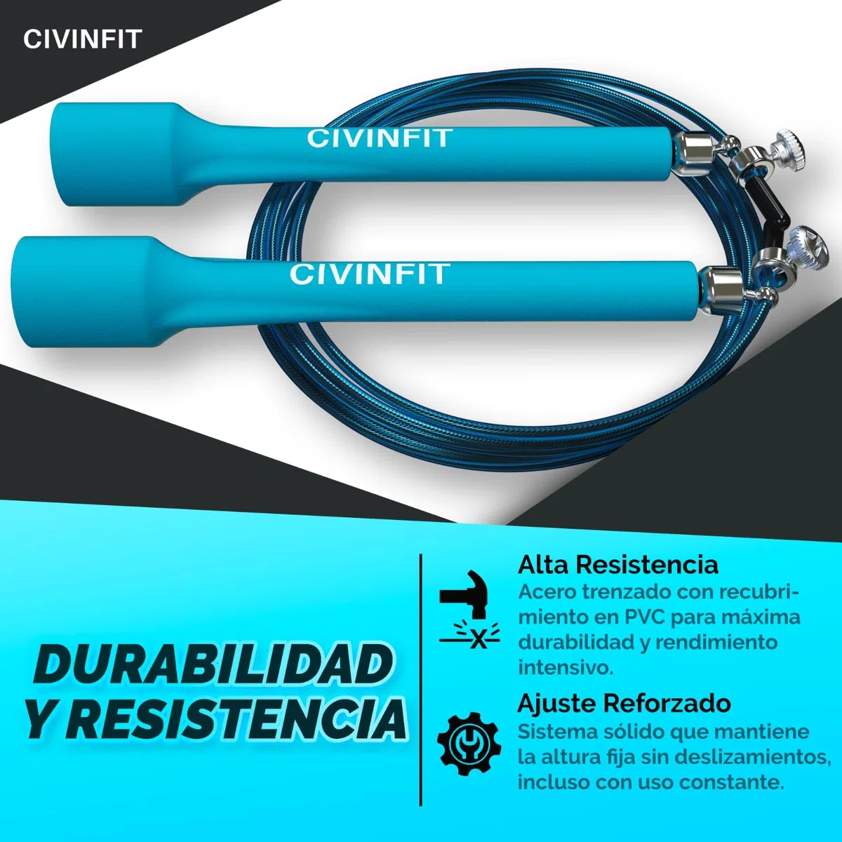 Comba Crossfit Skipping Rope I Cuerda para Saltar Comba Boxeo I Comba Saltar Ligera y Resistente I Comba de saltar Crossfit I Ejercicio en Casa Jump Rope I Cuerda Saltar Doble Rodamiento