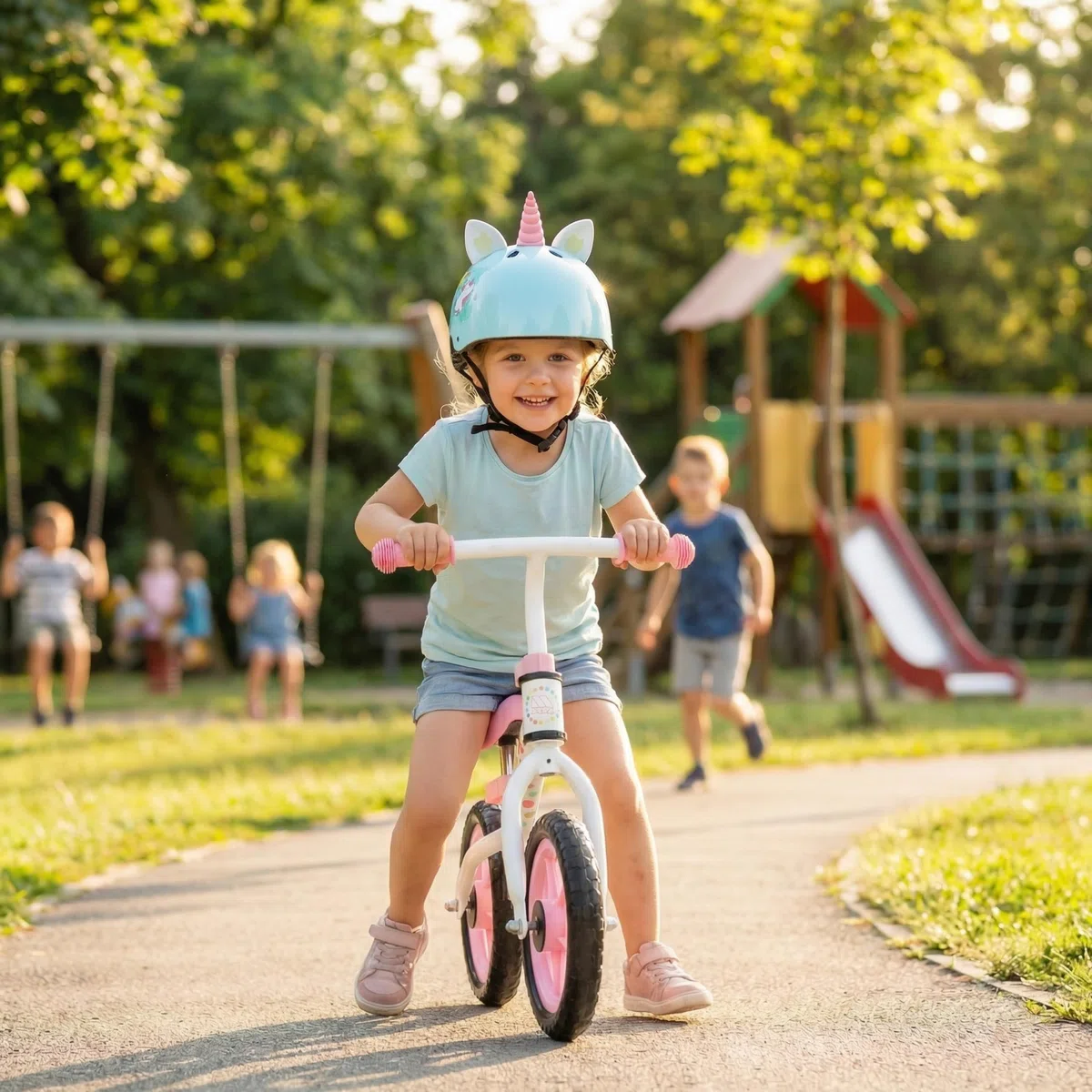 MOLTO - Casco Infantil con Diseño de Unicornio y Dinosaurio, Cuernos 3D, Casco Ajustable, Ligero y Cómodo, Ideal para Bicicleta, Patinete, Scooter y Monopatín, + 3 Años