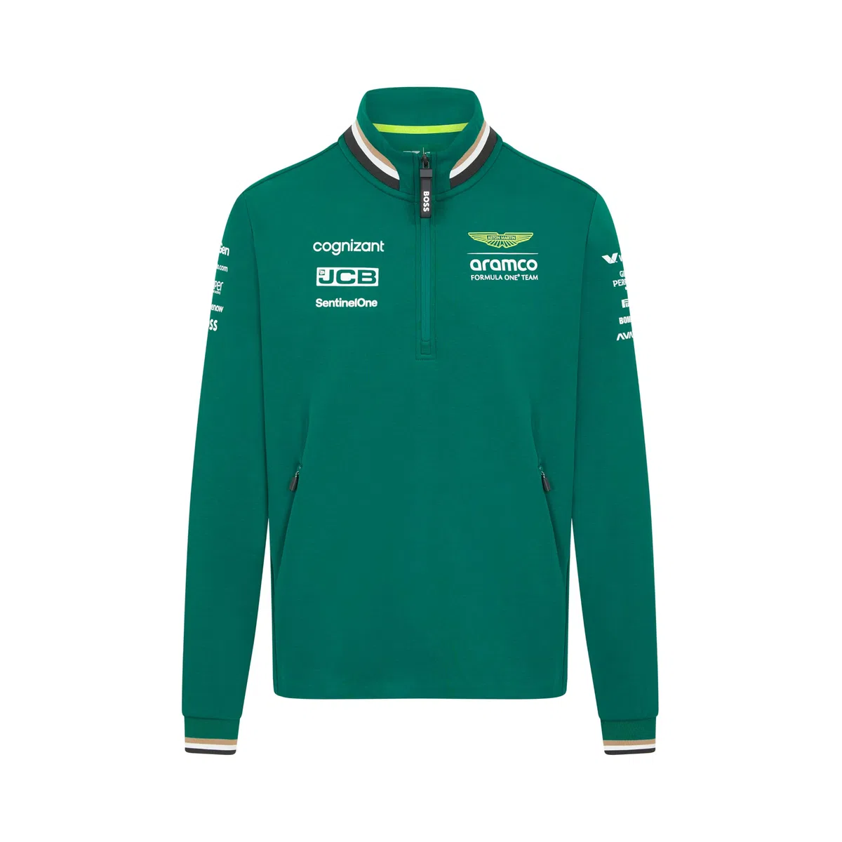 Aston Martin F1 Team 2024 1/4 Zip Hombre - Verde, S