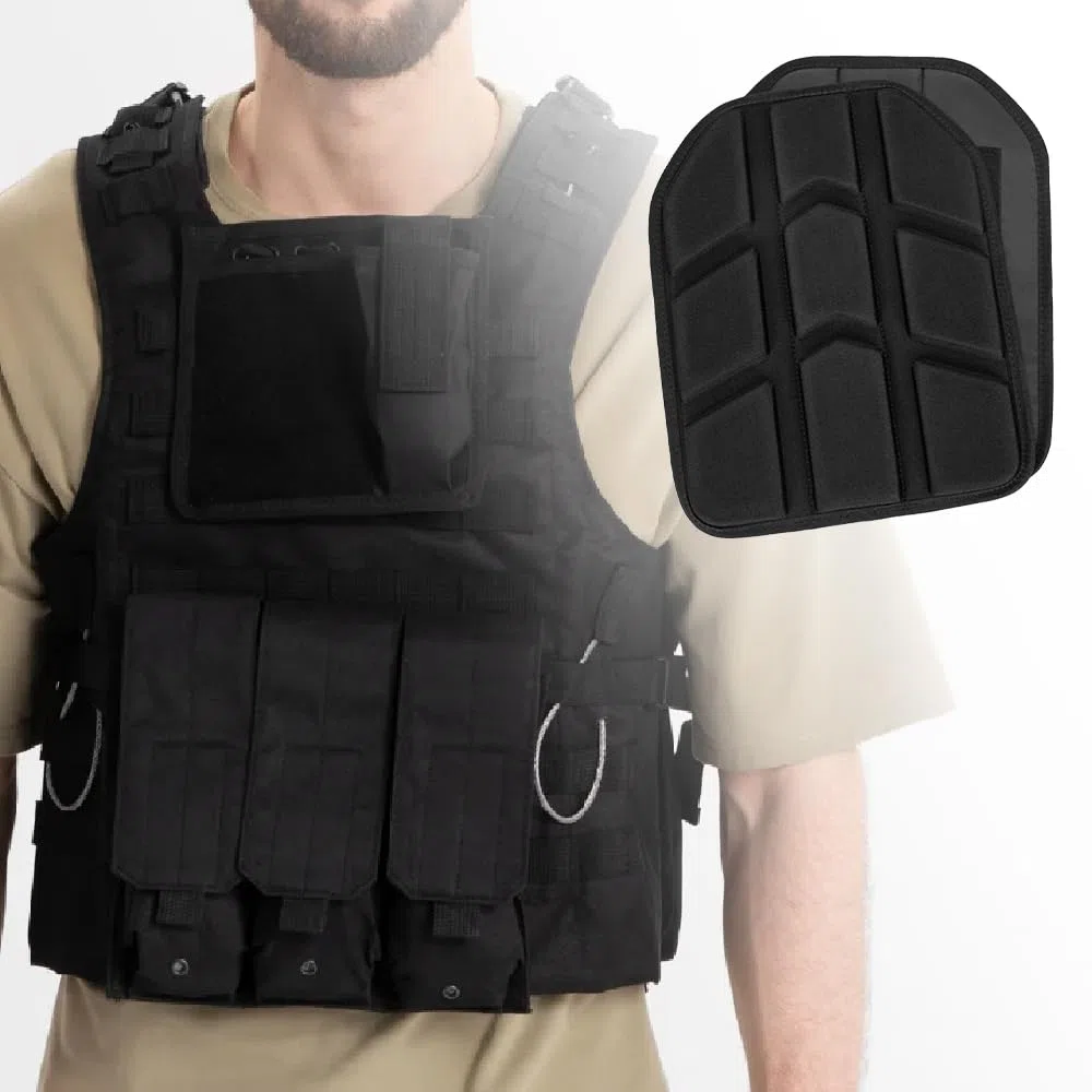 Chaleco táctico de Dos Piezas con Placas de Espuma EVA, Placa Interior de Espuma EVA, Almohadilla Interior amortiguadora, Forro para Chaleco, Almohadillas para Entrenamiento y protección
