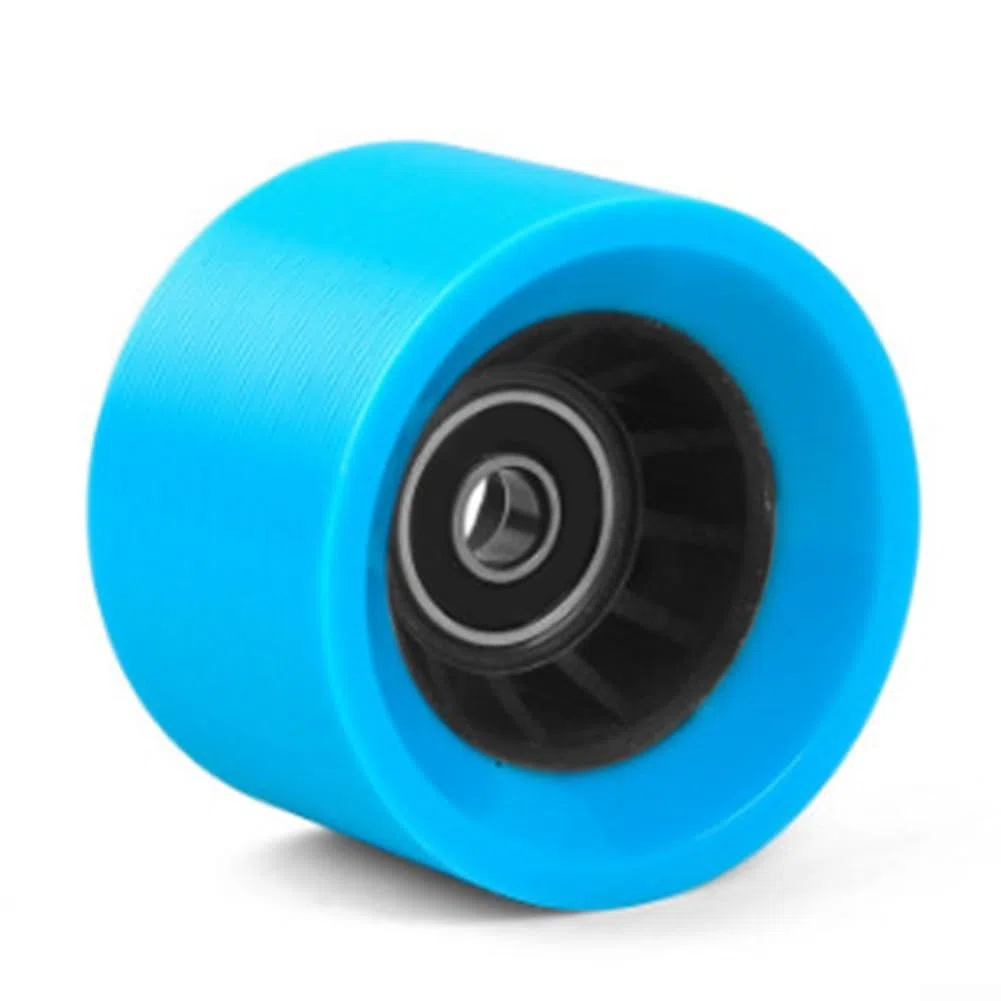 Juego de 8 ruedas para patines de 58 mm de diámetro con opciones de ancho de 32 mm y 39 mm para patines de cuatro ruedas con rendimiento de rodamiento suave en parques de asfalto (azul (azul (90A))
