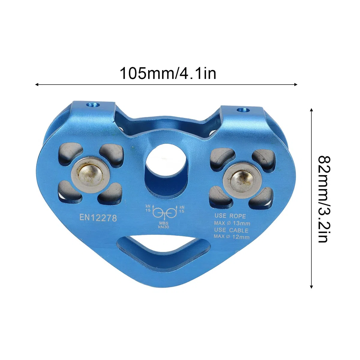 Polea De Tirolesa De Doble Escalada Polea De Teleférico De Transporte Aéreo En Forma De Corazón para Teleférico Escénico Dorado (Blue)