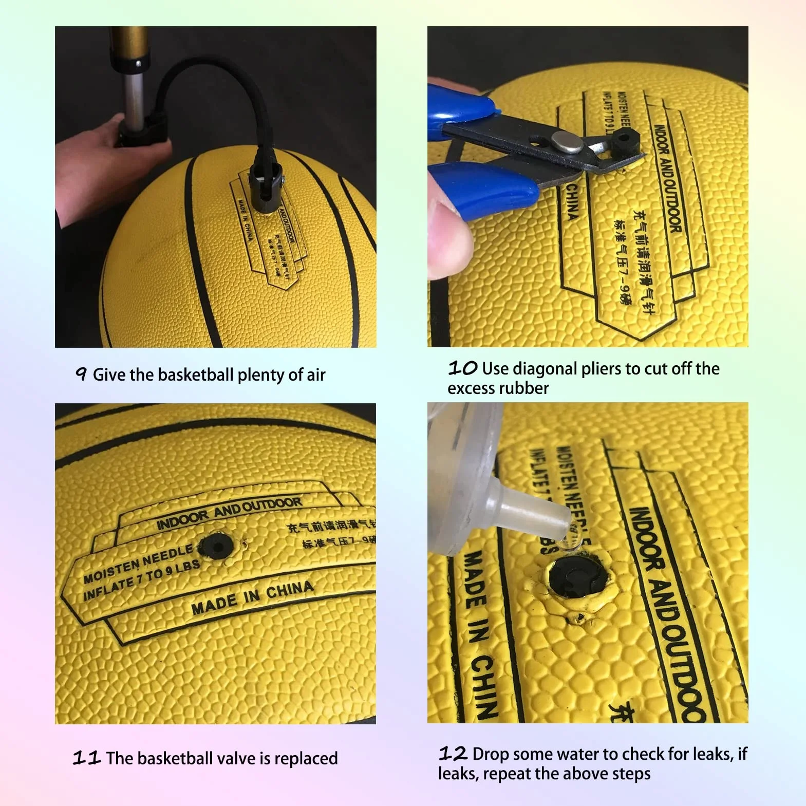 Válvula de Repuesto de válvula de Baloncesto, Kit de reparación de Fugas de Pelota Deportiva, médico de Pelota Deportiva, válvula Blanca y Negra, Adecuada para Baloncesto, fútbol, Voleibol, Paquete 1
