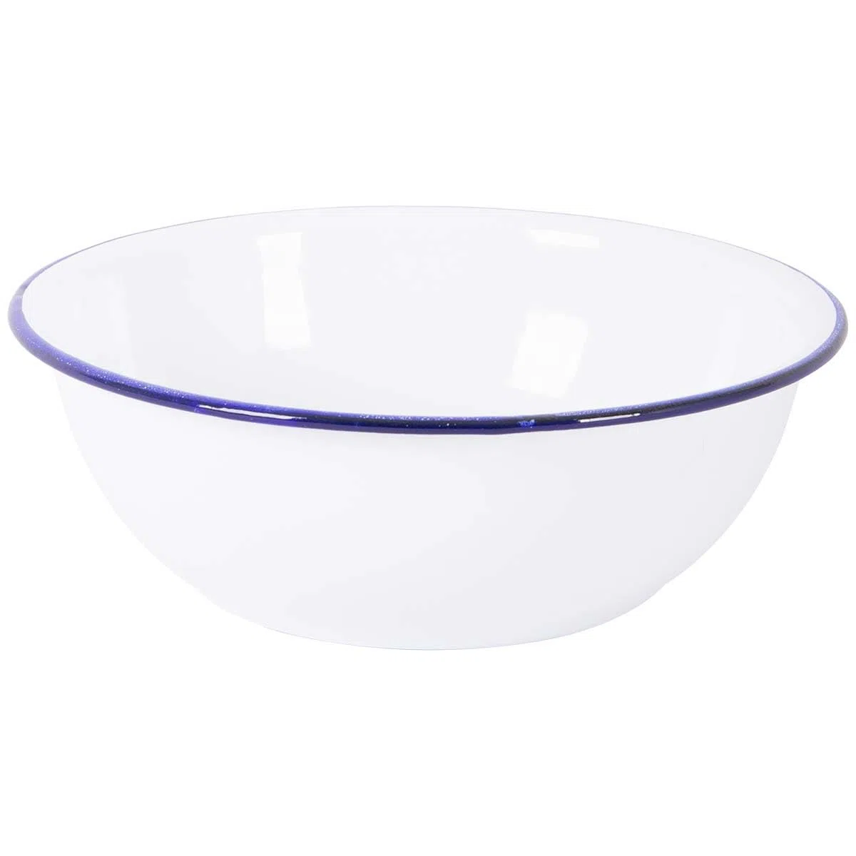 Bo-Camp - Vajilla - Esmalte - 6 Piezas - Blanco/Azul