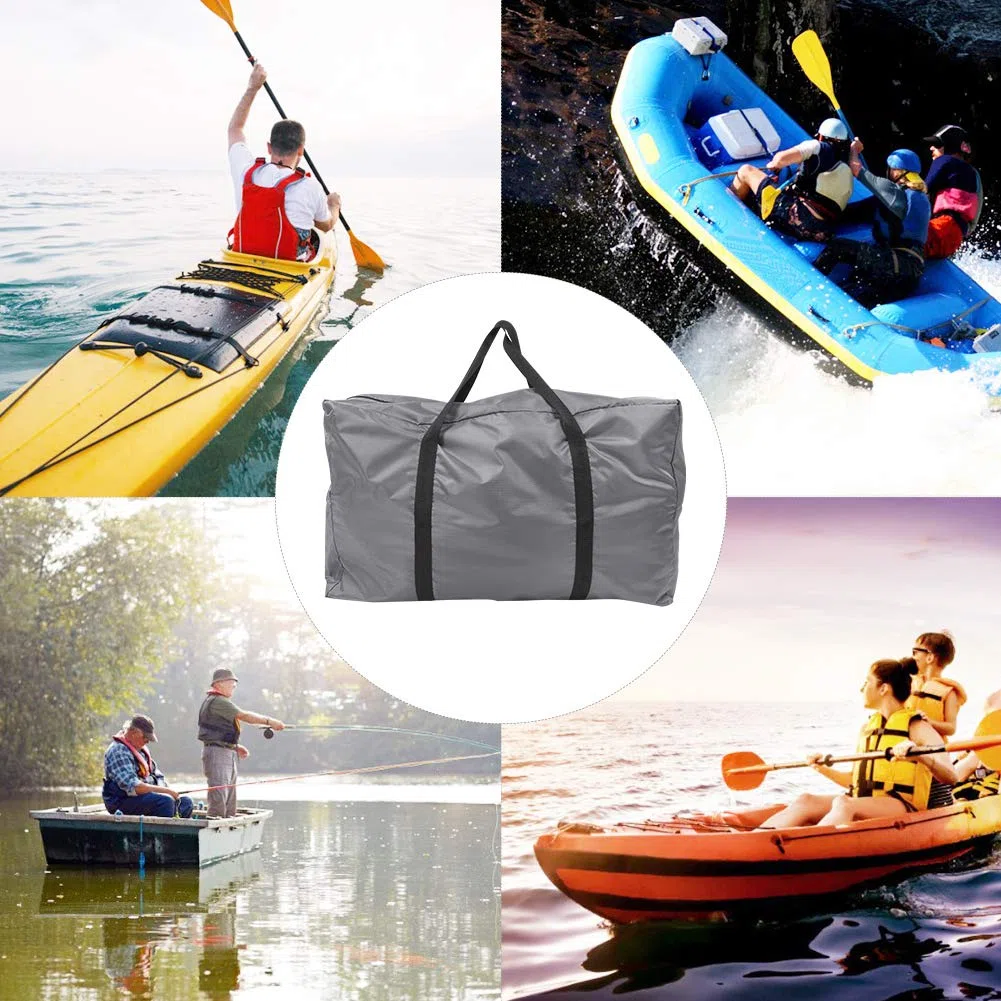 Bolsa de transporte plegable extra grande y resistente, bolsa de transporte para kayak, bolsa de almacenamiento inflable para accesorios de barco