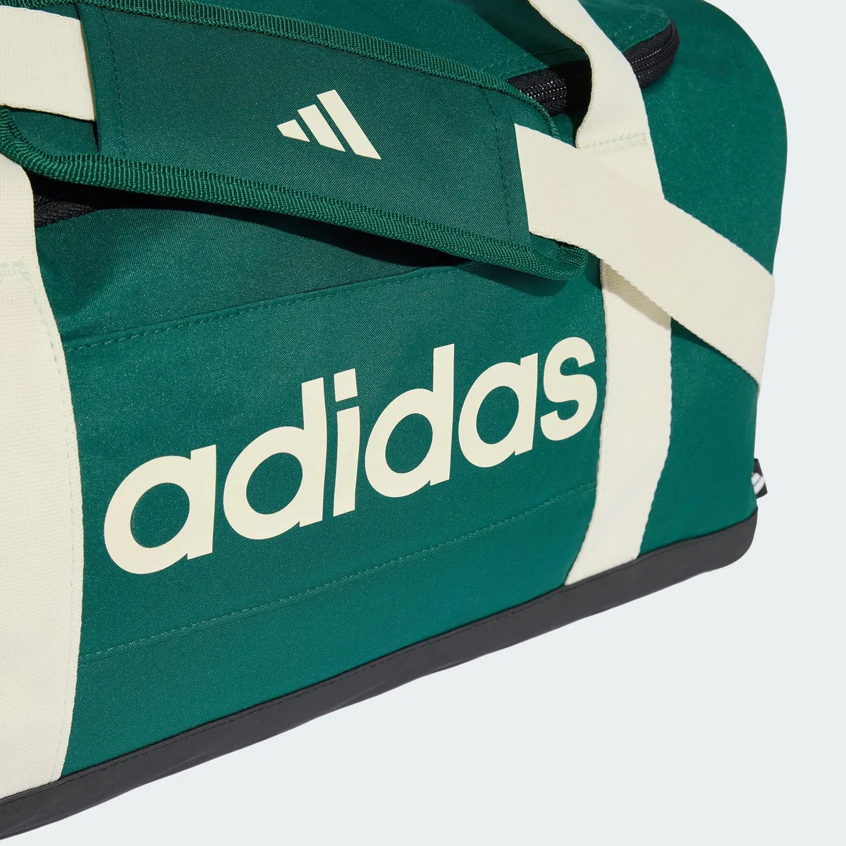 adidas Unisex Adulto Essentials Linear Duffel Bag Duffel Bag, Collegiate Green/Ivory, S