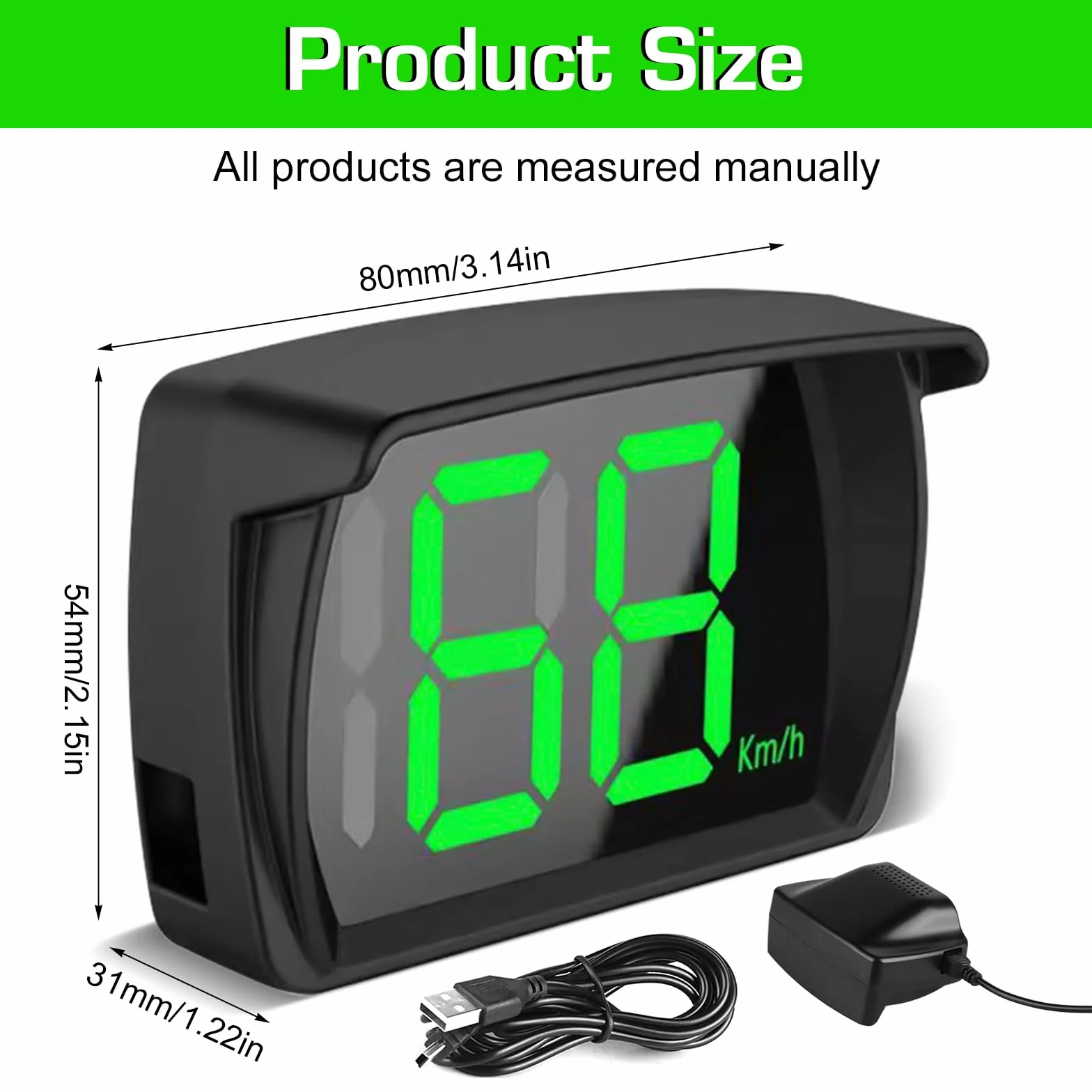 Heads up Display para Coches: Nizirioo Universal Velocimetro Coche con GPS + Beidou Dual-Chip, Velocímetro Digital GPS con Pantalla LED de Fuente Grande, HUD, para Bicicleta, Motocicleta, Coche