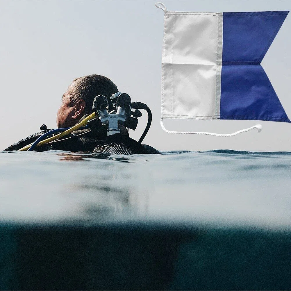 Banderas De Buceo, Bandera De Buzo Azul Y, Bandera Alfa, Bandera De Buceadores, Marcador De Bandera De Botes para Snorkel, Buceo, Actividades Submarinas