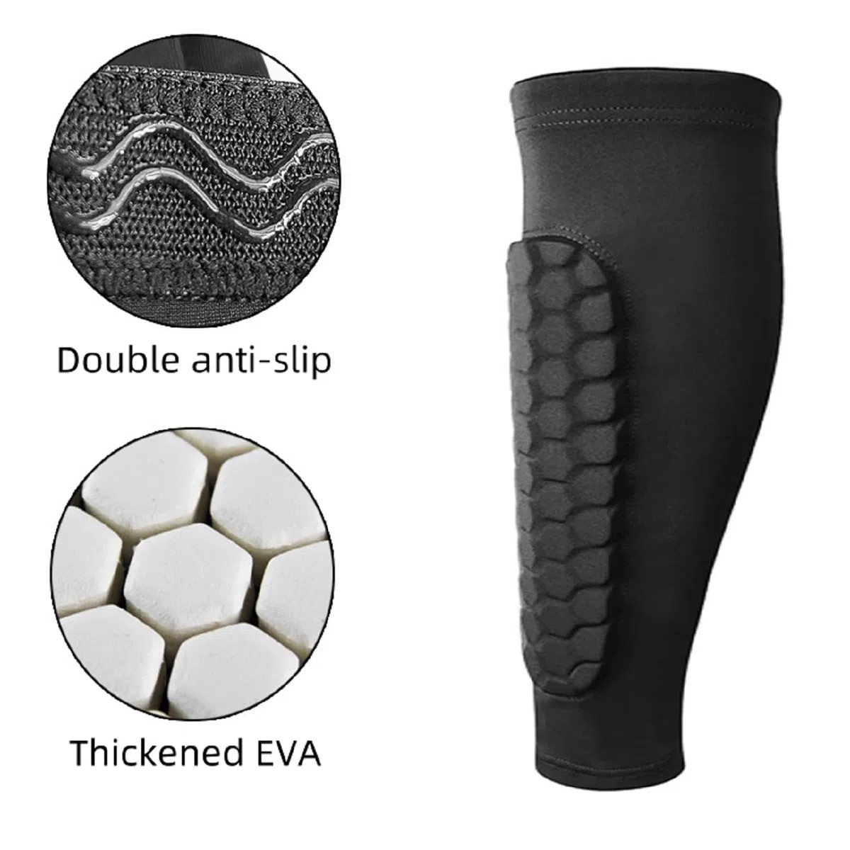 Shin Defender Shin Guards, Ski Sports Elastic Shin Bang Protetcor with Honeycomb Pads for Kids and Aldult