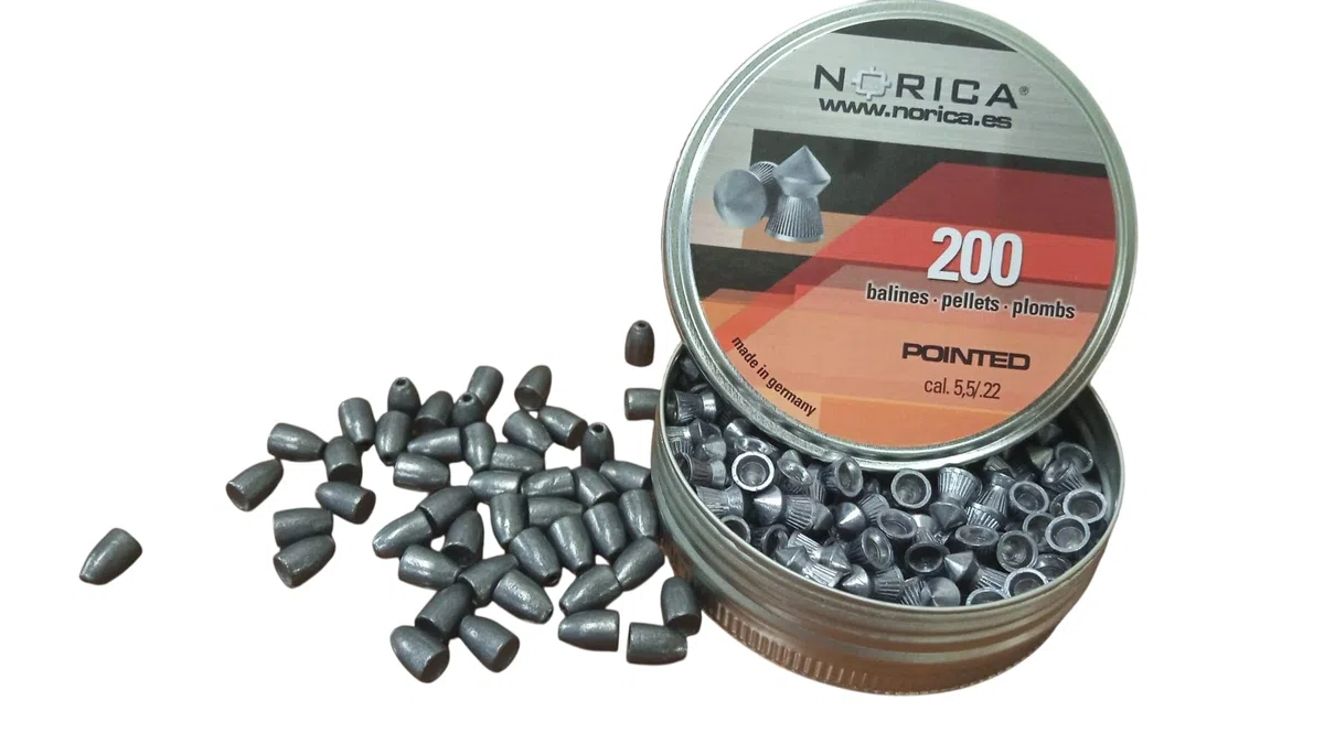 Test - Pack de Perdigones 5.5mm (.22) Pointed (200 ud) para Aire Comprimido + Muestra de Regalo 50 Proyectiles Slug Premium 5,5mm, Balines de Precisión para Carabina PCP y CO2