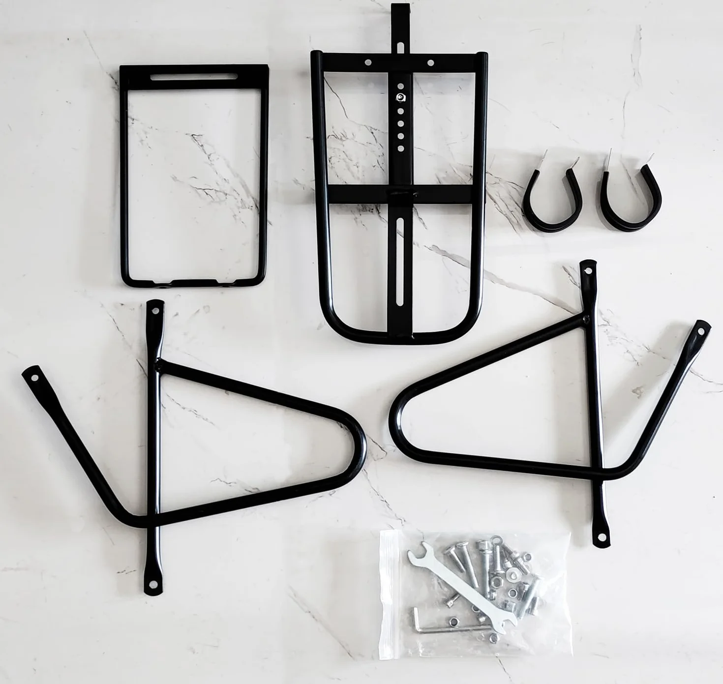 Portaequipajes Delantero para Bicicleta con Tuerca de Bloqueo portabicicletas de Carga de 20kg Estante para Equipaje Cesta para Bicicleta instalable para excursiones en Bicicleta y Acampada