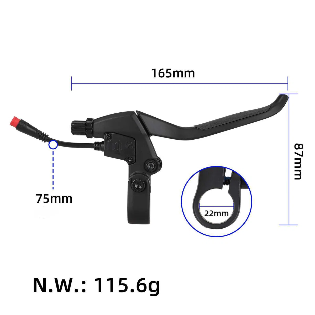 Palanca de freno para Kukirin G2 Pro/G2 Max - Mango de freno de aleación de aluminio, frenos de palanca de repuesto para scooters eléctricos Accesorios (1 par palanca de freno)