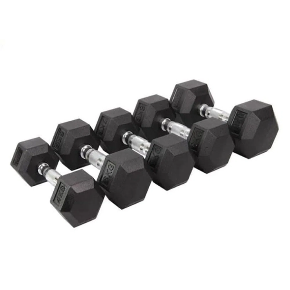 Set de Mancuernas Hexagonales de Cross Training Viok Sport 2,5-20kg - Acero y Caucho para Ejercicios de Musculación en Casa o Gimnasio