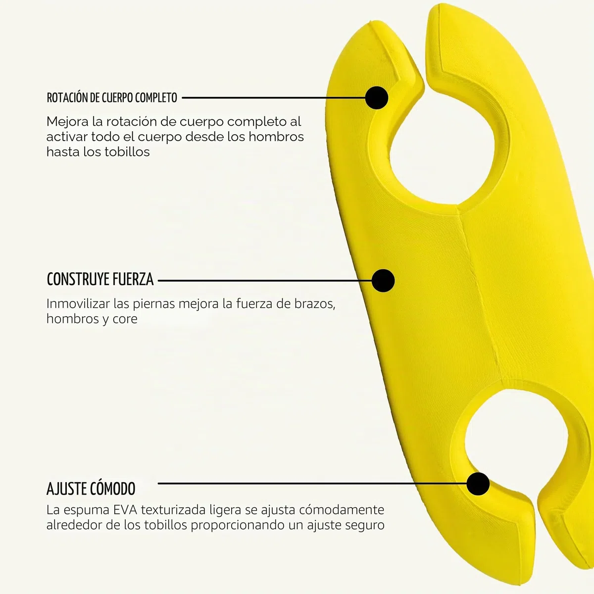 FINIS Boya de Tobillo para Entrenamiento competitivo de natación, Amarillo, Adulto
