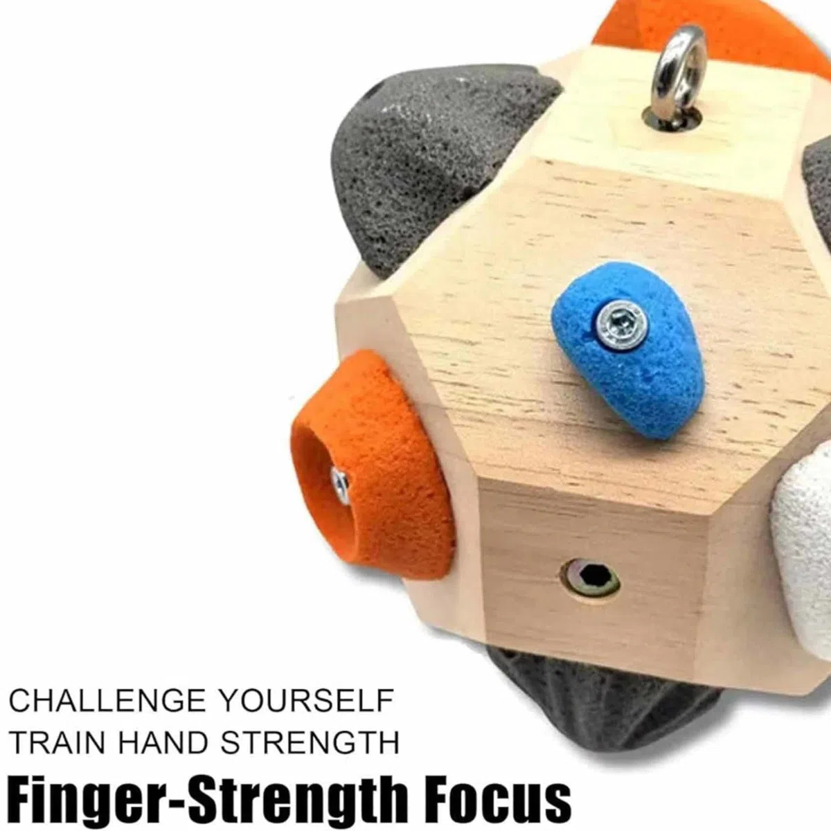 YUNFAN Handcrafted Boulder Block,Build Strength and Precision,Finger Training Tool,3D Rock Climbing Ball,Portable Wooden Climbing Balls,for Grip Strength Training,Gifts for Rock Climbers