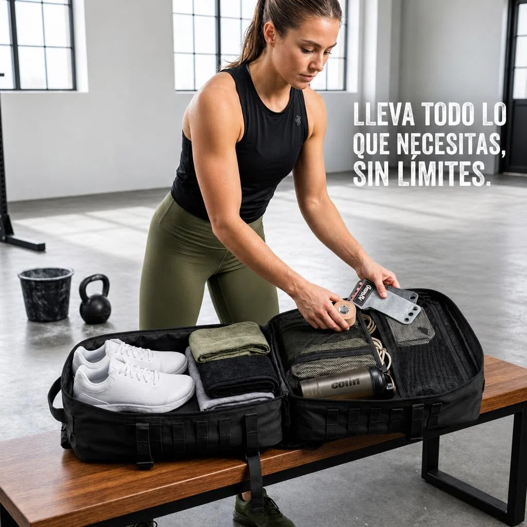 EDIFIT, Mochila Crossfit, 45L, Militar, Tactica, para Gimnasio, Senderismo, Acampada o Supervivencia, Unisex, Impermeable, Resistente, con Multiples Bolsillos
