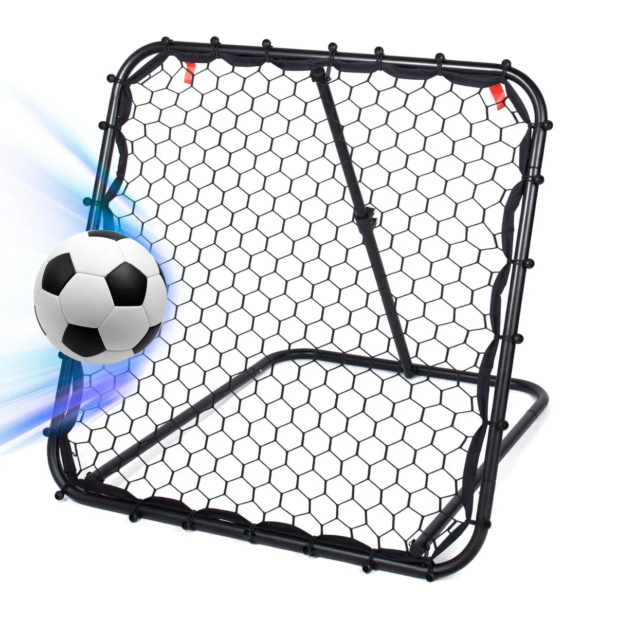 Leogreen Red de Rebote para fútbol, Red de Entrenamiento de fútbol, Red de Entrenamiento de ángulo Ajustable, para Adolescentes y Adultos