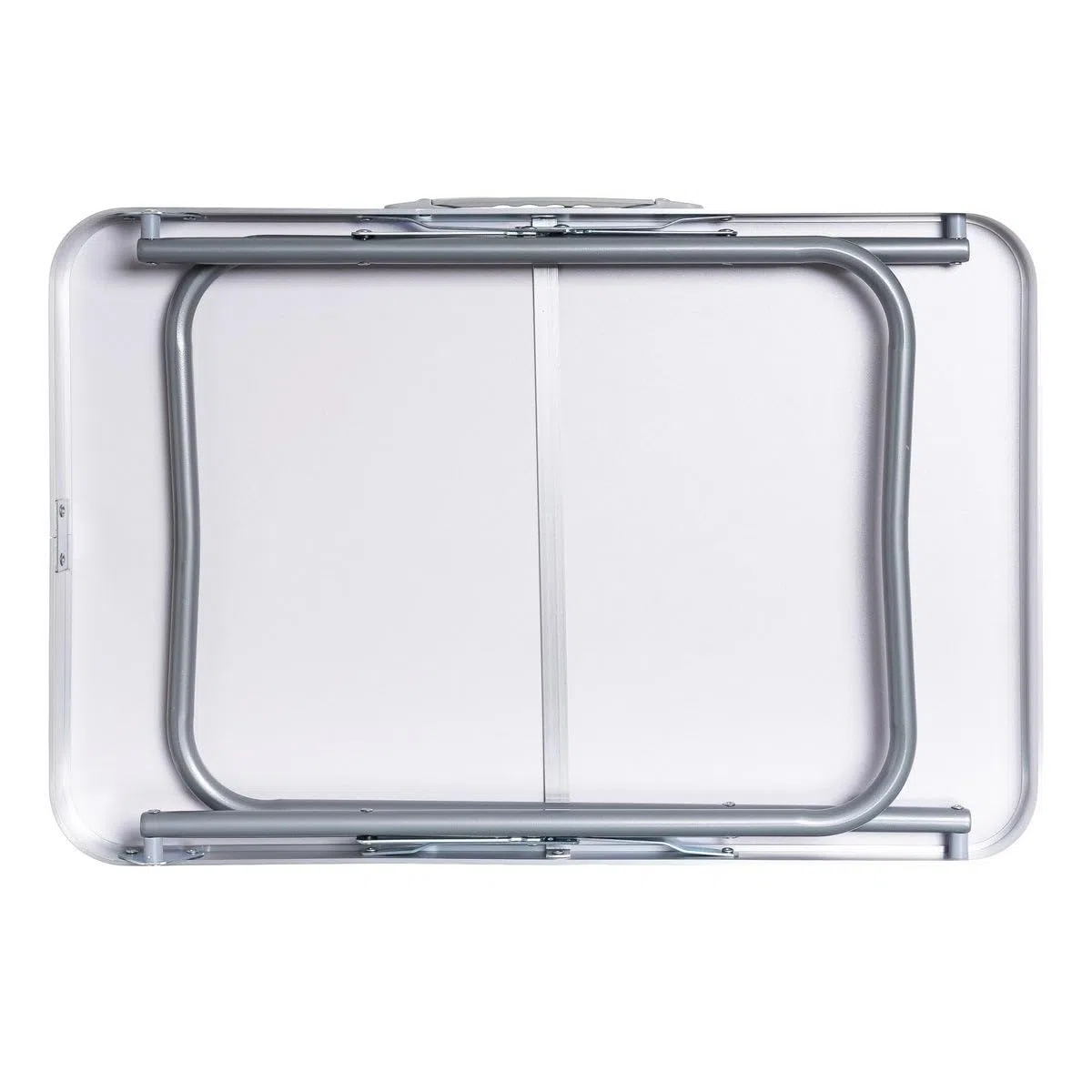 LOLAhome Mesa Plegable Gris de Acero y MDF, 60x40x50 cm para Camping, Playa o picnics. Ligera y pequeña, para Exterior, antivuelco y fácil de Transportar.