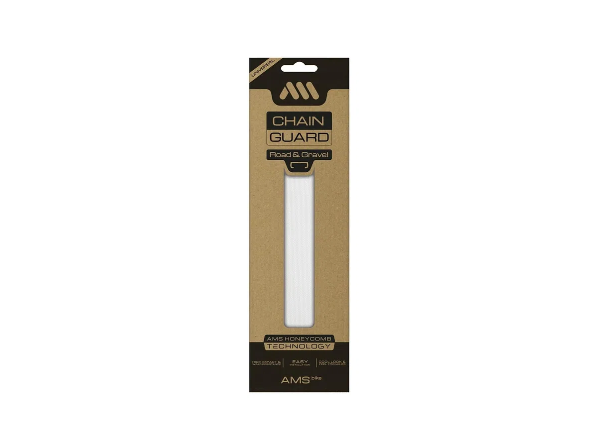 All Mountain Style Protector Cadena Bici Carretera y Gravel - Film Adhesivo Honeycomb - Compatible Carbono y Aluminio - Fácil de Instalar - Ultra Ligero (≈6 g)