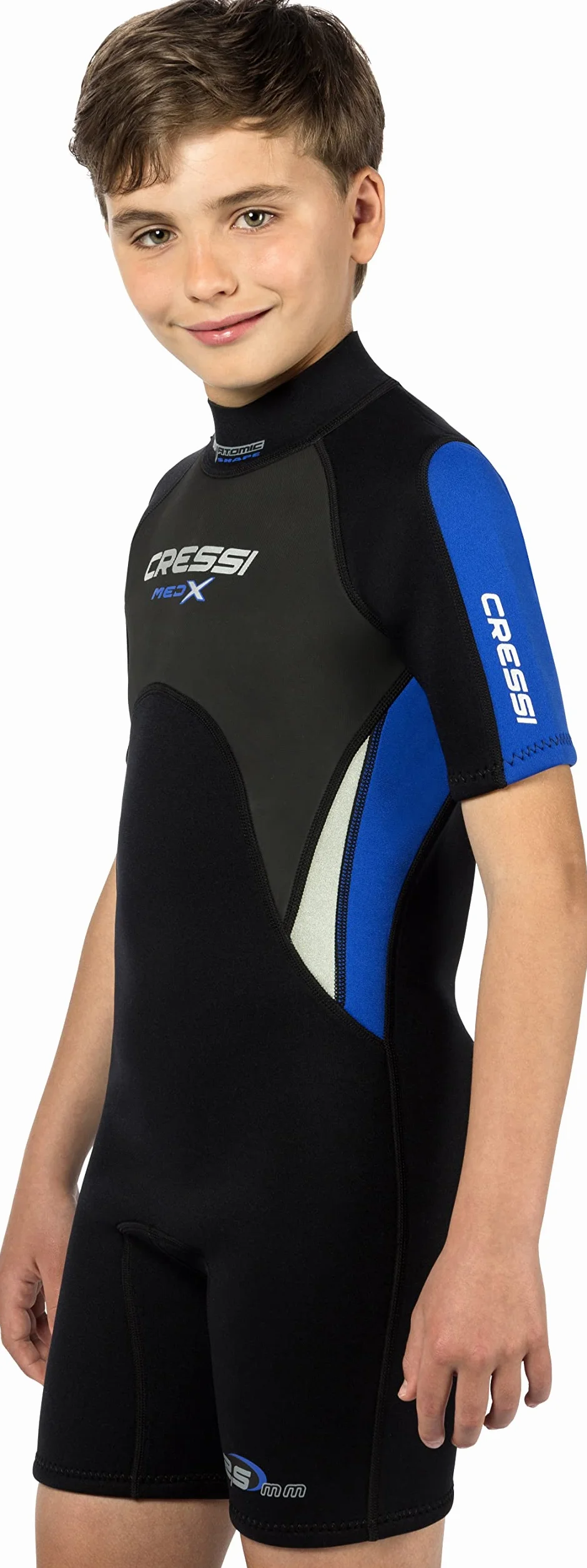 Cressi Med X Jr Wetsuit 2.5mm - Traje Corto Júnior para Snorkel y Buceo en Aguas Templadas