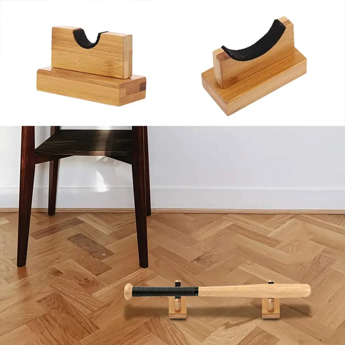 Soporte de almacenamiento para bates de béisbol, soporte de madera estable para bates de béisbol, soporte multifuncional para bates de béisbol, soporte para bates de béisbol para escritorio y alféizar