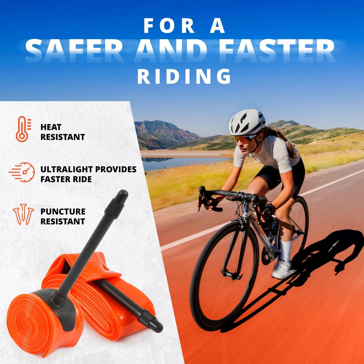 IMPALAPRO - Cámara Bicicleta Carretera 700 x 18-32C Ultraligera 28g 0.2mm válvula Presta 45/65/85mm - Camaras de Aire 700 - Camara Bici Carretera 700 - Camara Bici 700