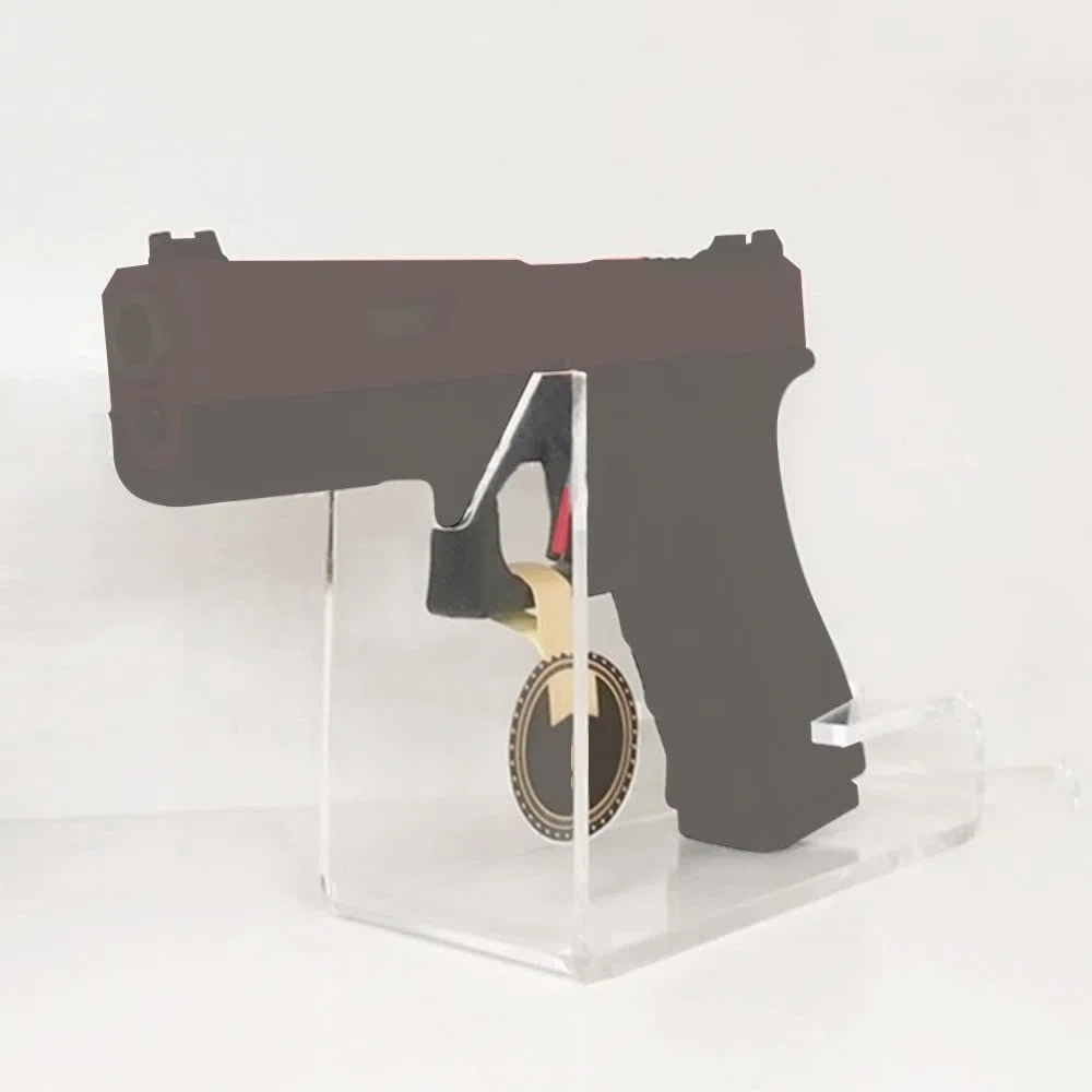 MiOYOOW Soporte para Pistola Acrílico Transparente 2 PIEZAS, 14 x 6,3 x 7,6 cm / 5,5 x 2,5 x 3 pulgadas