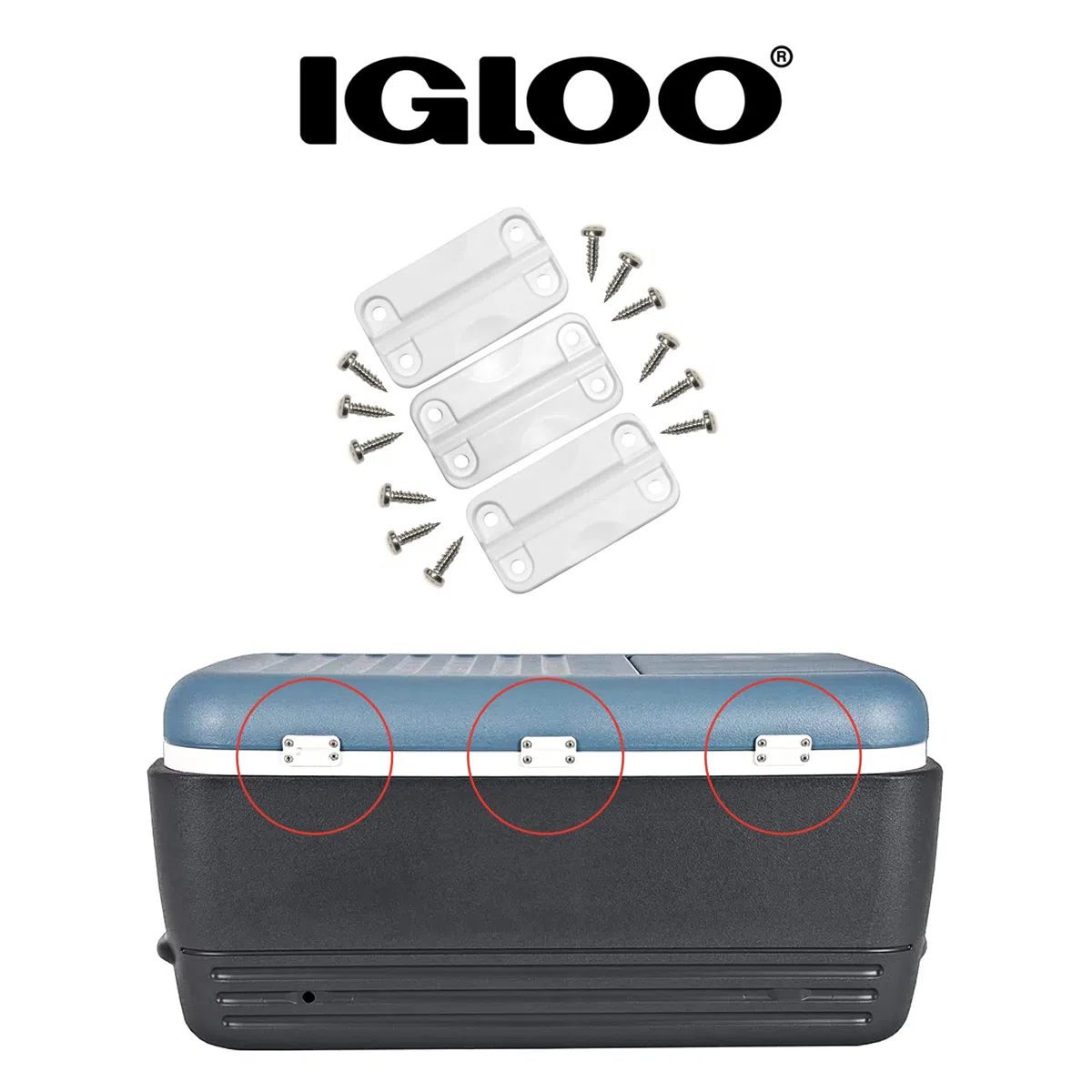 Igloo Kit de Piezas de plástico de Cierre y bisagra Enfriador