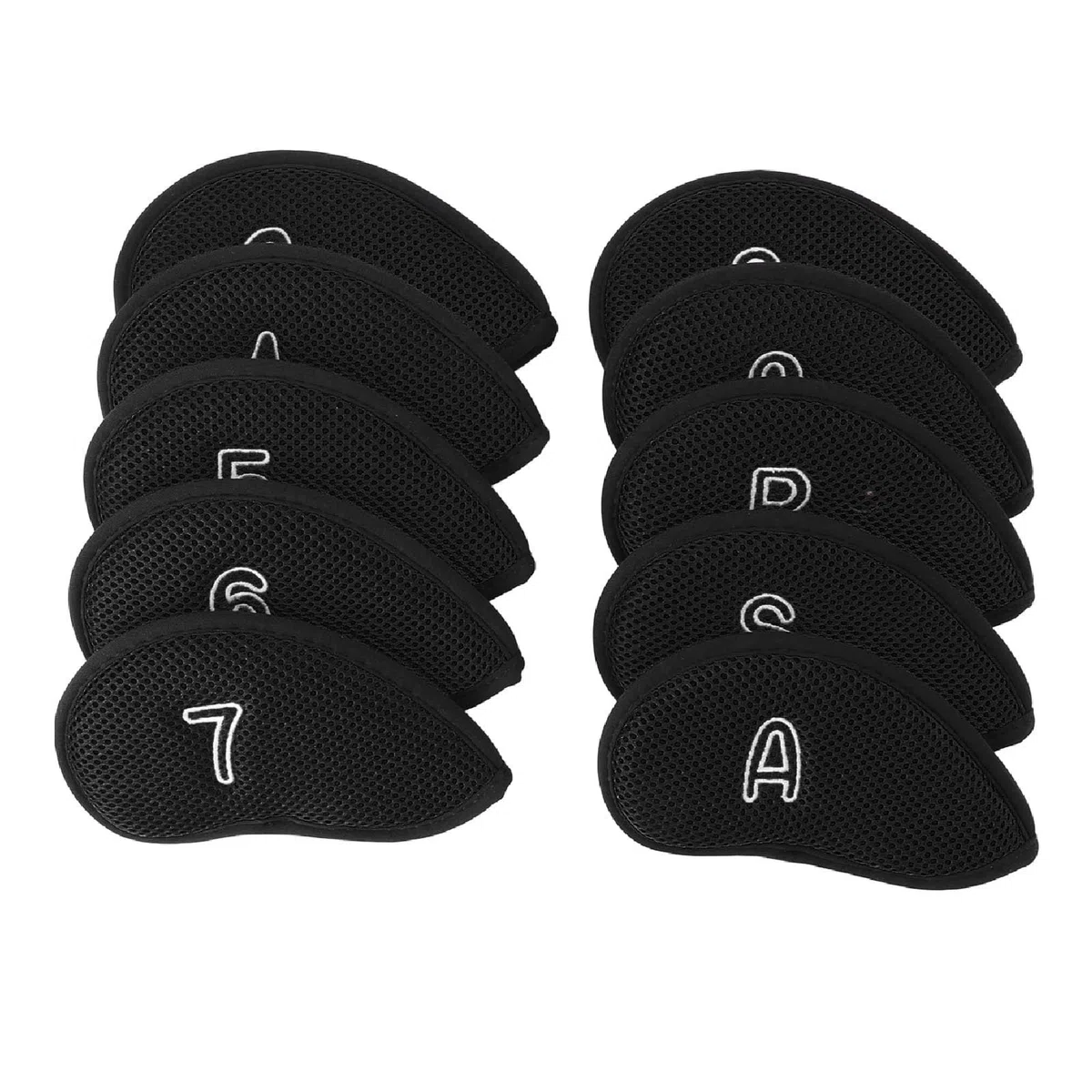 Cubierta de Cabeza de Keenso Golf Club, Cubierta de Cabeza de Golf Protectora 10 PPCS Golf Club Cabeza Cabeza de Nylon Transpirable Finamiento Suave Soft Fining Protective Golf