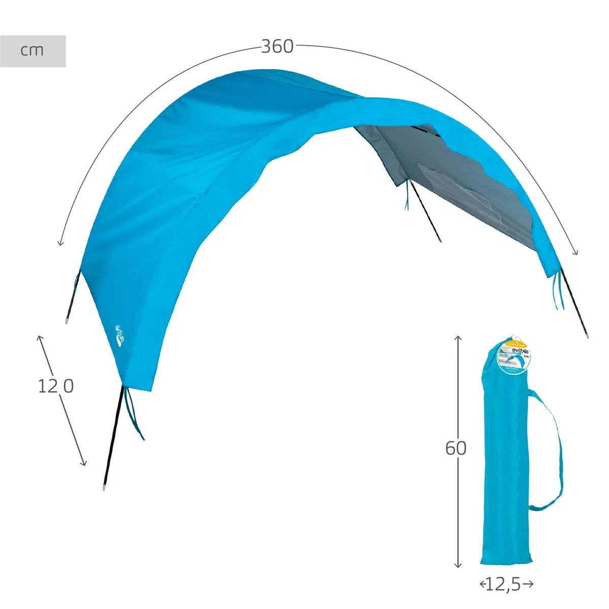AKTIVE Carpa Plegable para Playa Azul (63045)