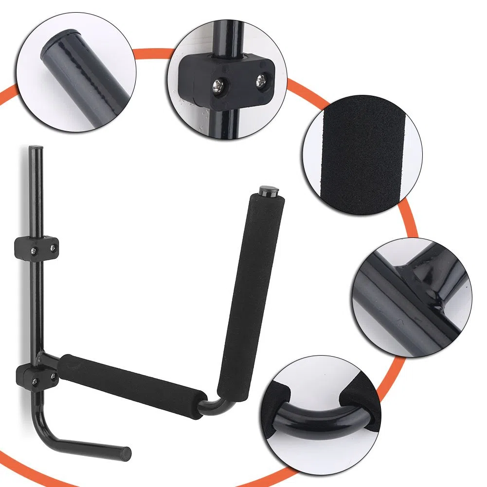 Cocoarm Soporte de Pared para Kayak y Canoa, Negro, 1 Par, de Almacenamiento y Montaje en Pared