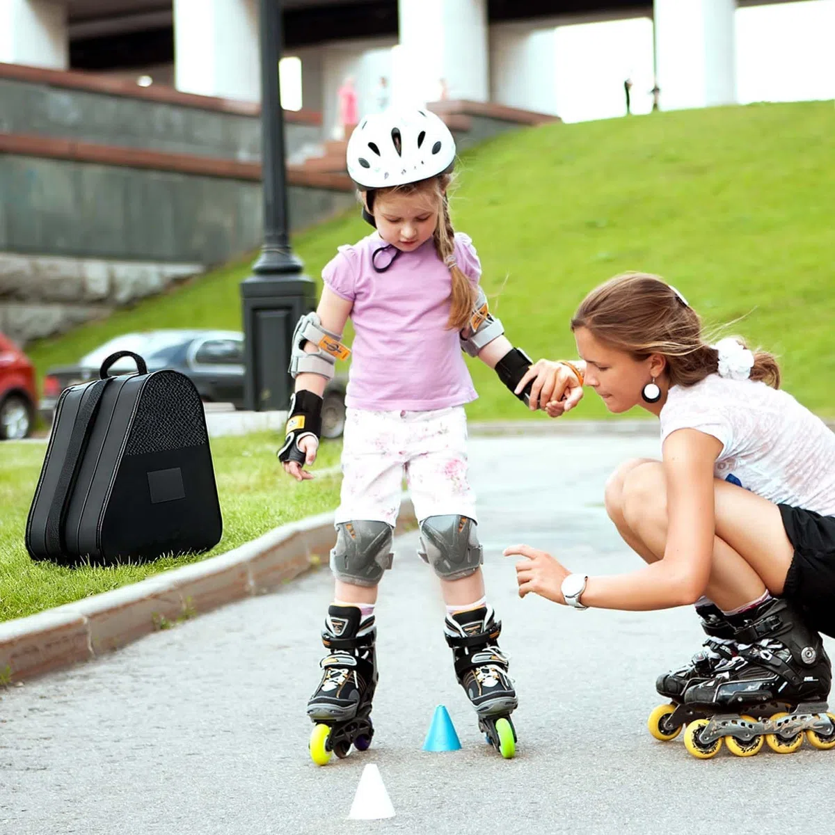 Bolsa para Patines en línea,Tres Capas,Bolsa para Patines de Ruedas,Bolsa para Patinadores,Bolsa para Patines para Adultos,Bolsa para Patines de Hielo,Adecuado para Patines y Patines de Hielo
