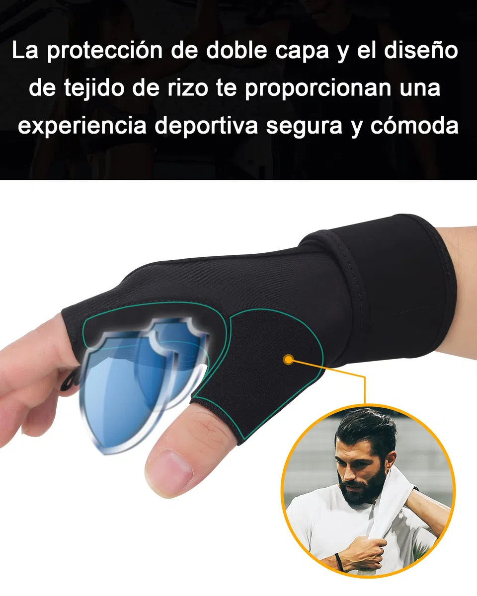 Guantes Gimnasio Hombre Mujer,Guantes Pesas Gym Guantes Fitness Transpirable con Protección Completa de Muñeca y Palma para Crossfit Levantamiento de Pesas Musculación