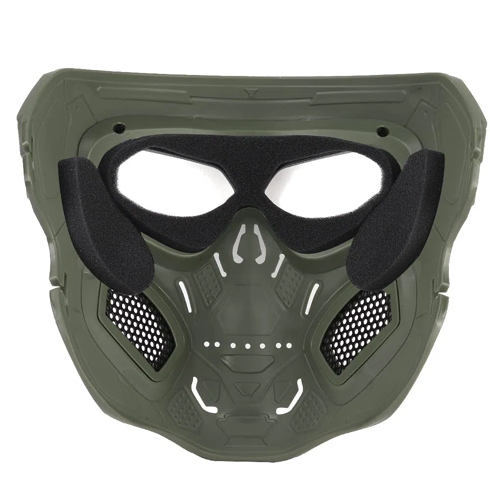 Airsoft - Máscara táctica para casco de paintball, máscara de máscara de calavera para caza de Halloween