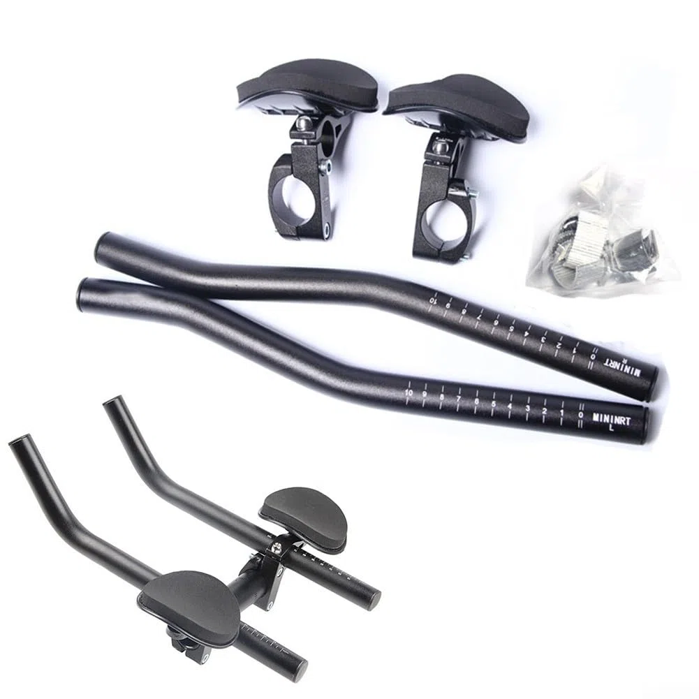 Para manillar Tt para barras aerodinámicas para bicicleta de carretera y para carreras de triatlón, extensiones de clip de aleación de aluminio con almohadillas ajustables para reposabrazos para